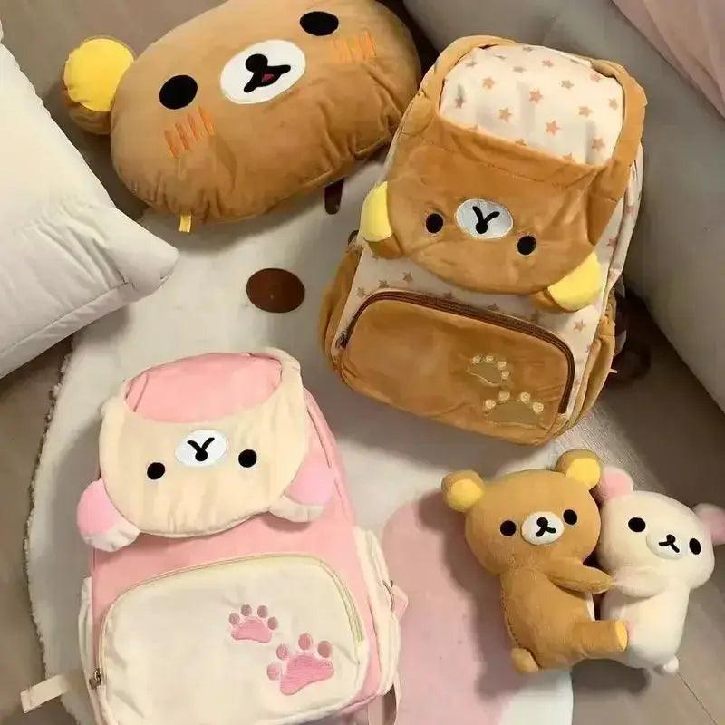  Rilakkuma Plush Backpack Large Capacity Kawaii Bag -  ToylandEU™