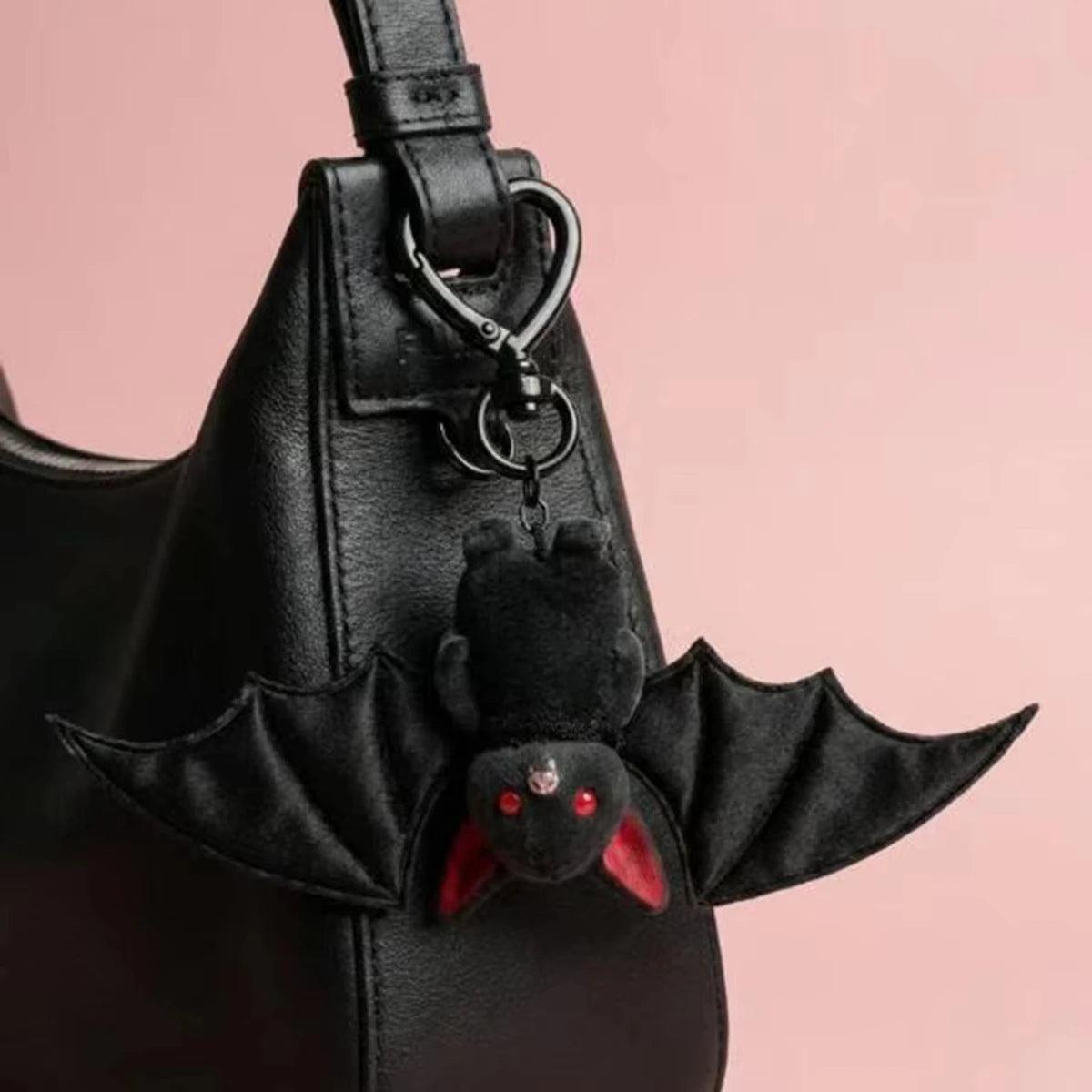 Plush Bat Keychain | Soft Black Gothic Charm | Toylandeu™