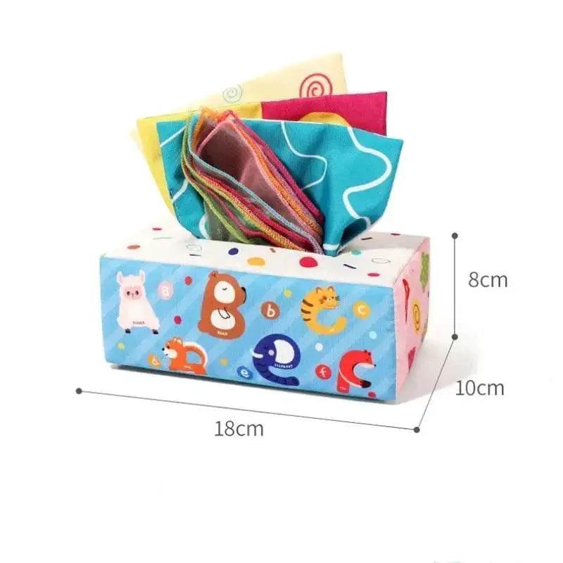  Cartoon Tissue Box Plush Crinkle Sensory Toy For Infants And Toddlers Zero To Three Non Toxic -  ToylandEU™