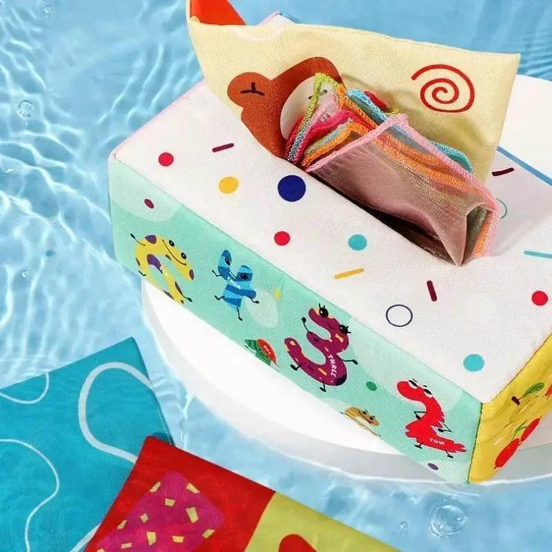  Cartoon Tissue Box Plush Crinkle Sensory Toy For Infants And Toddlers Zero To Three Non Toxic -  ToylandEU™