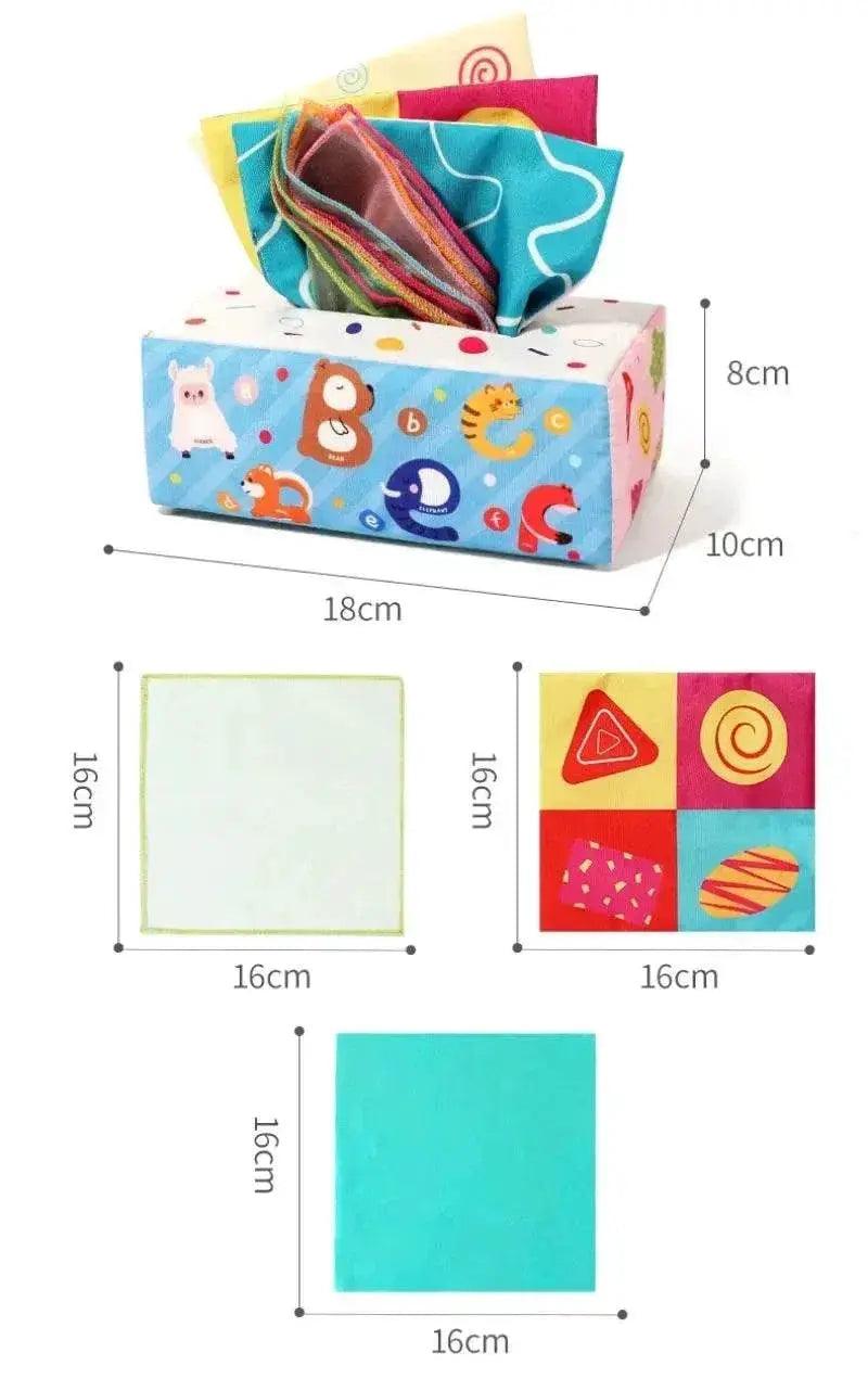  Cartoon Tissue Box Plush Crinkle Sensory Toy For Infants And Toddlers Zero To Three Non Toxic -  ToylandEU™