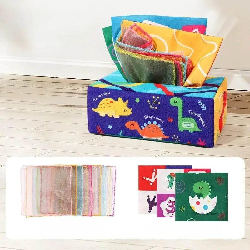  Cartoon Tissue Box Plush Crinkle Sensory Toy For Infants And Toddlers Zero To Three Non Toxic -  ToylandEU™