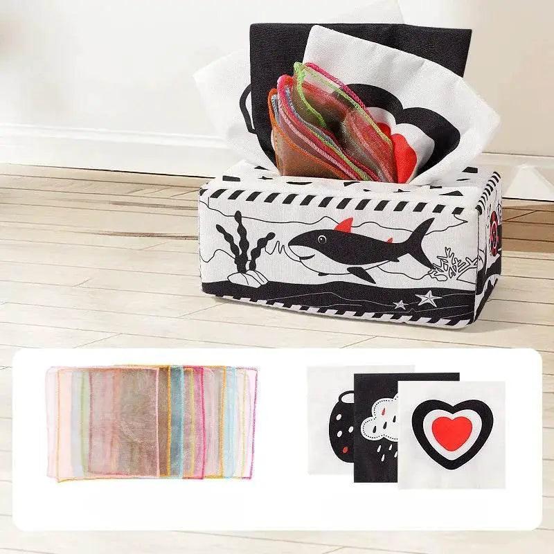  Cartoon Tissue Box Plush Crinkle Sensory Toy For Infants And Toddlers Zero To Three Non Toxic -  ToylandEU™
