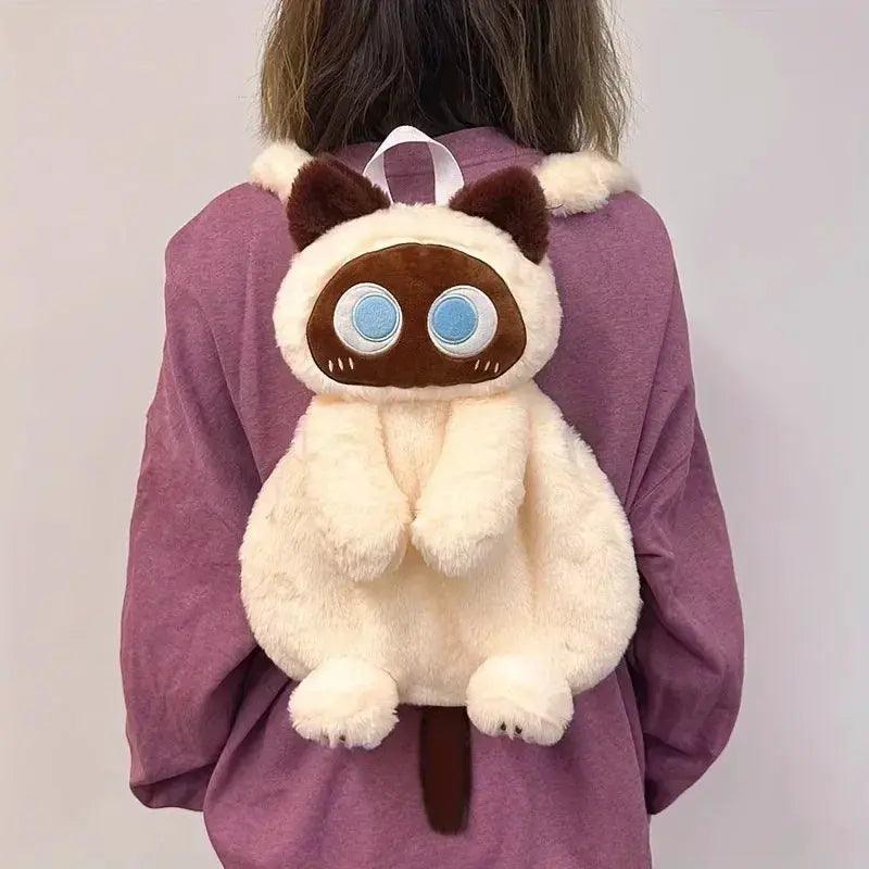  Cat Backpack Plush Kawaii Crossbody With Large Capacity -  ToylandEU™