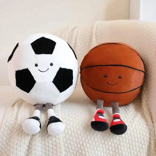  Charming Football/Soccer/Basketball Plush Cushion - Fun, Soft & Playful -  ToylandEU™