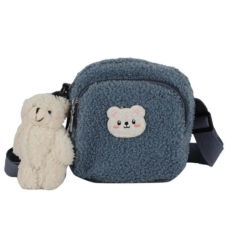 Plush Cute Bear Messenger Bag for Women - Adorable Cell Phone Holder - ToylandEU