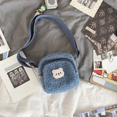 Plush Cute Bear Messenger Bag for Women - Adorable Cell Phone Holder - ToylandEU