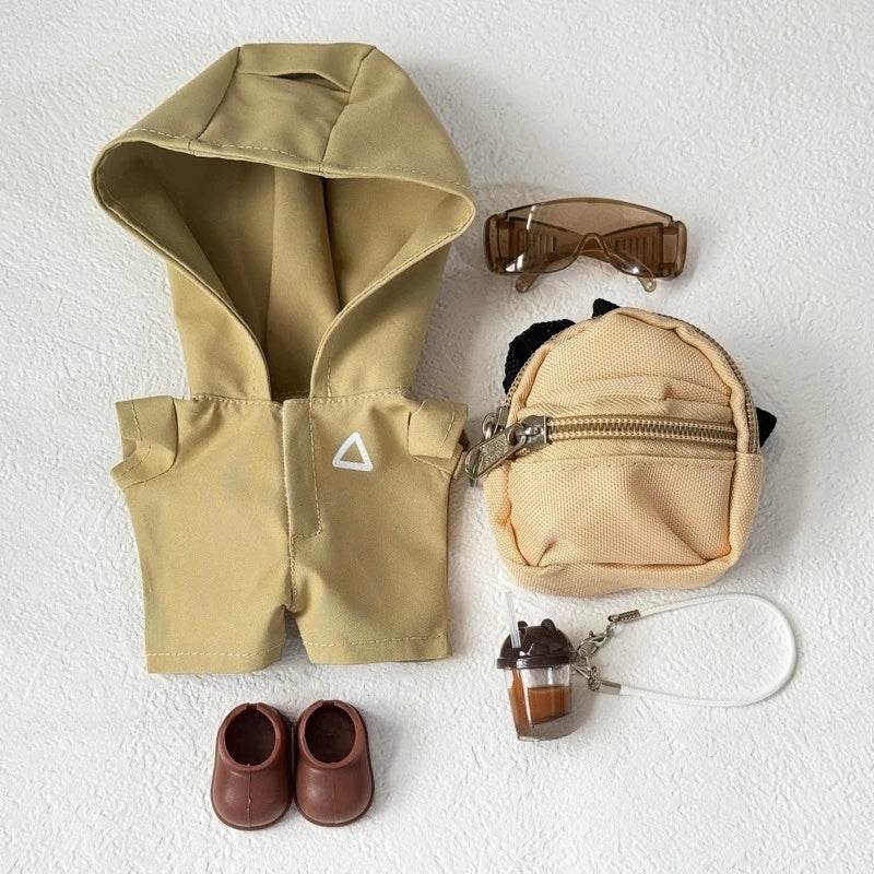 Plush Doll Outfit Squid Jumpsuit Milk Tea Cup Bag Labubu - ToylandEU