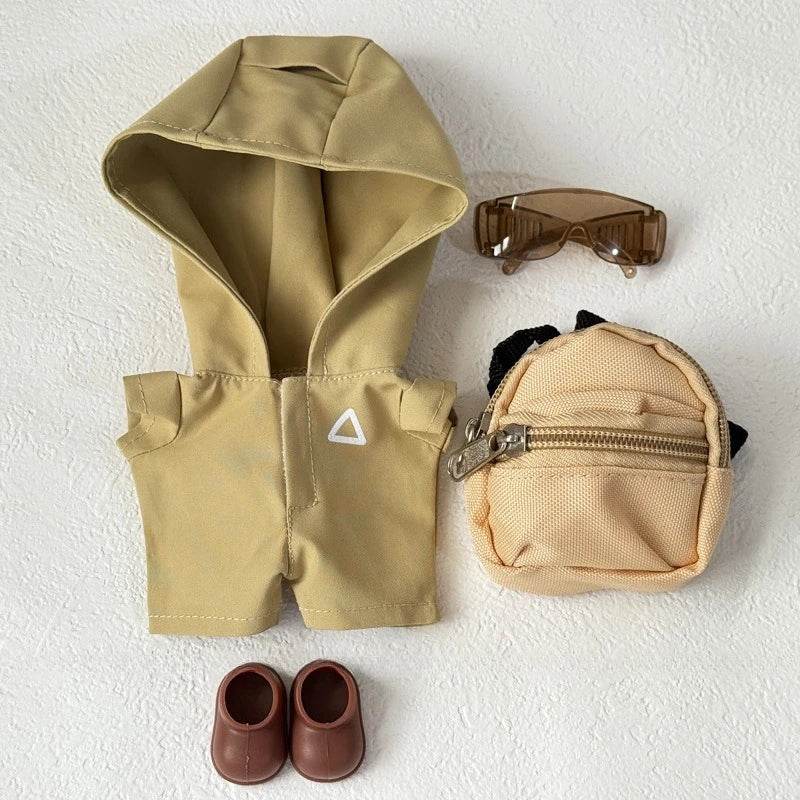 Plush Doll Outfit Squid Jumpsuit Milk Tea Cup Bag Labubu - ToylandEU