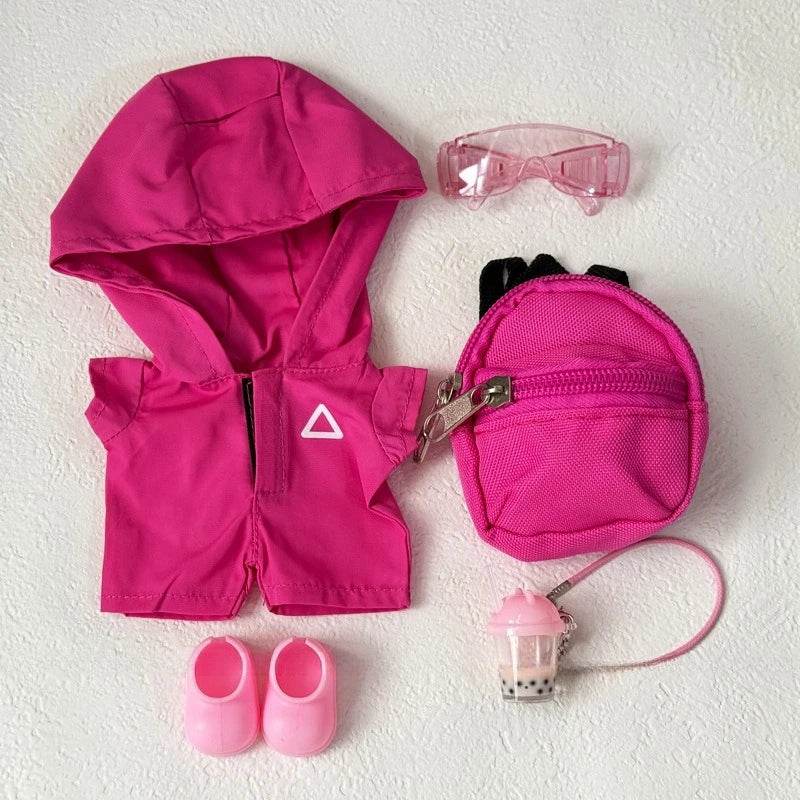 Plush Doll Outfit Squid Jumpsuit Milk Tea Cup Bag Labubu - ToylandEU