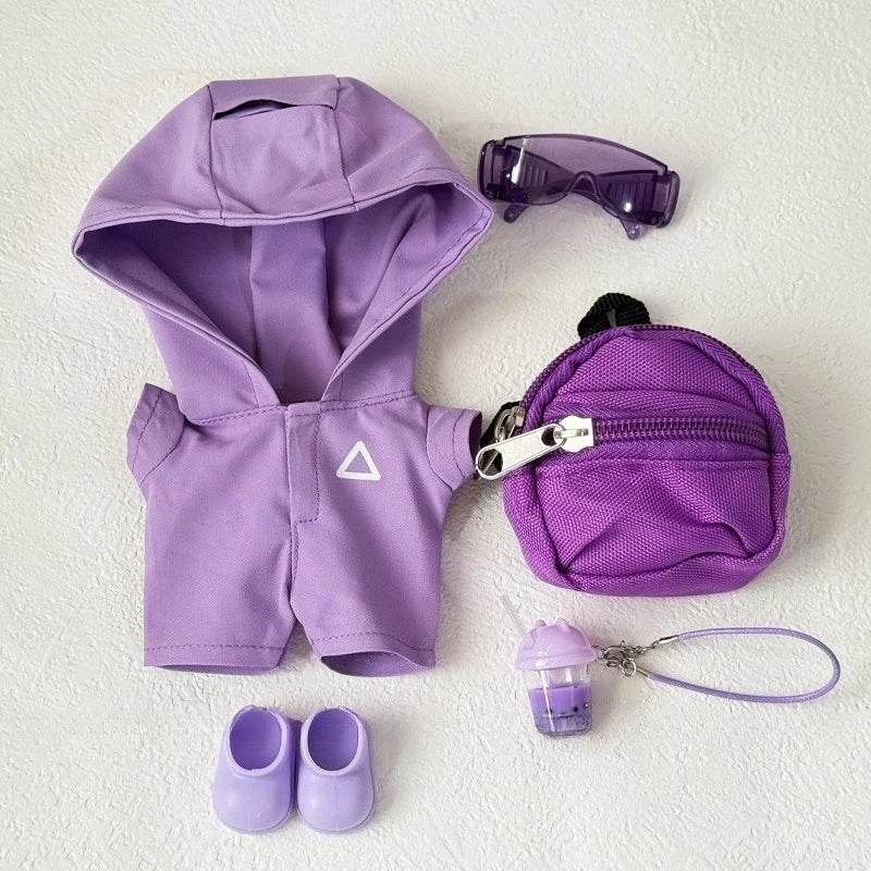 Plush Doll Outfit Squid Jumpsuit Milk Tea Cup Bag Labubu - ToylandEU