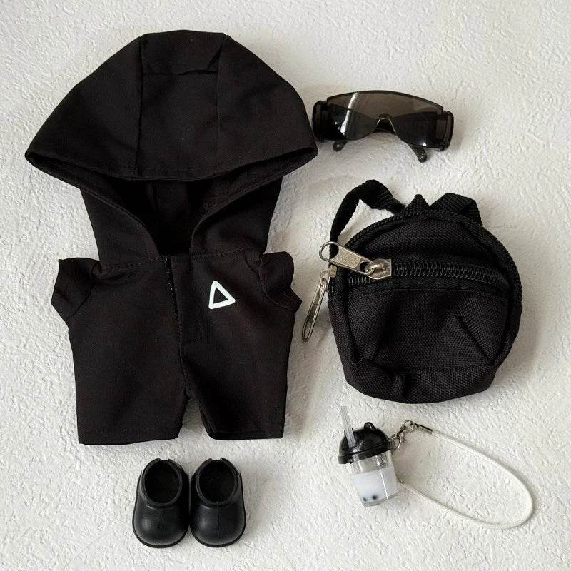 Plush Doll Outfit Squid Jumpsuit Milk Tea Cup Bag Labubu - ToylandEU