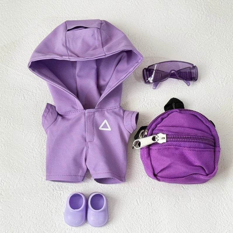 Plush Doll Outfit Squid Jumpsuit Milk Tea Cup Bag Labubu - ToylandEU