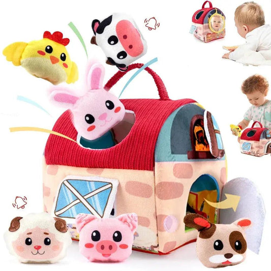  Plush Farm Animals Set Montessori Baby Toy Portable -  ToylandEU™