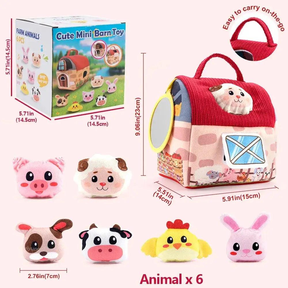  Plush Farm Animals Set Montessori Baby Toy Portable -  ToylandEU™