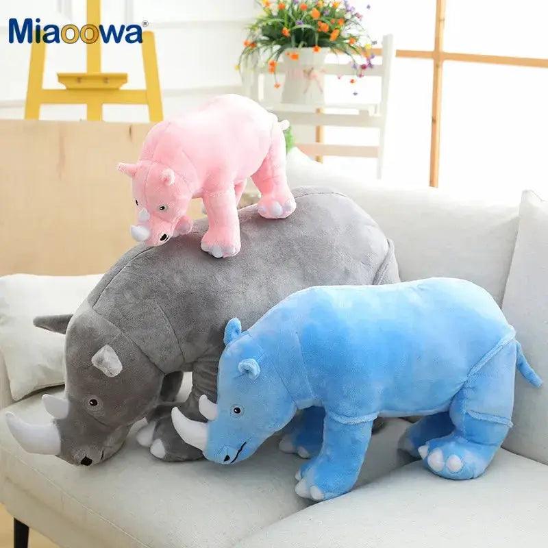 Giant Plush Rhinoceros Toy With Lifelike Comfort Pillow -  ToylandEU™