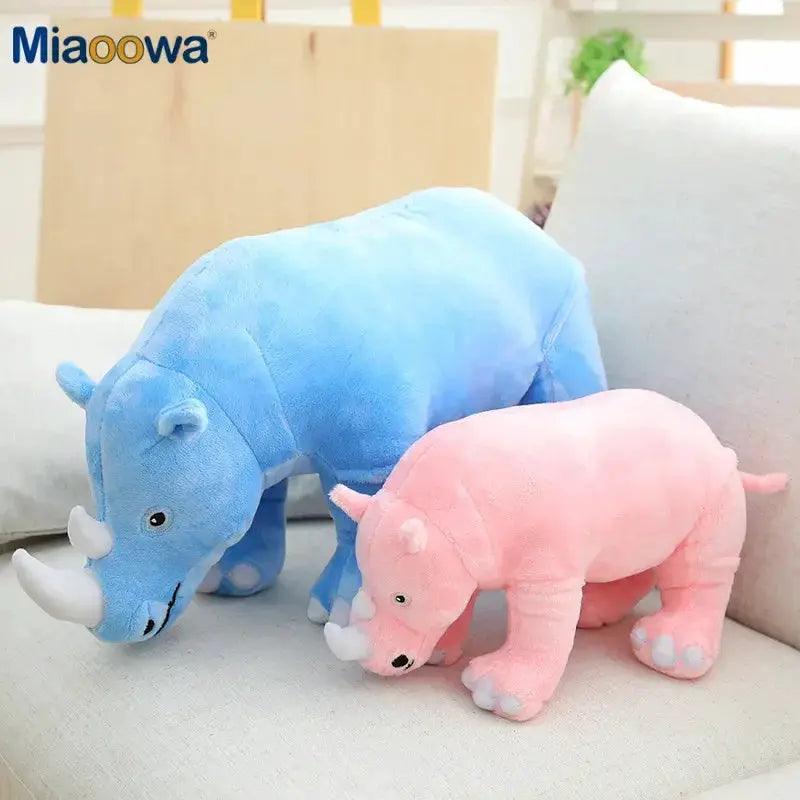  Giant Plush Rhinoceros Toy With Lifelike Comfort Pillow -  ToylandEU™