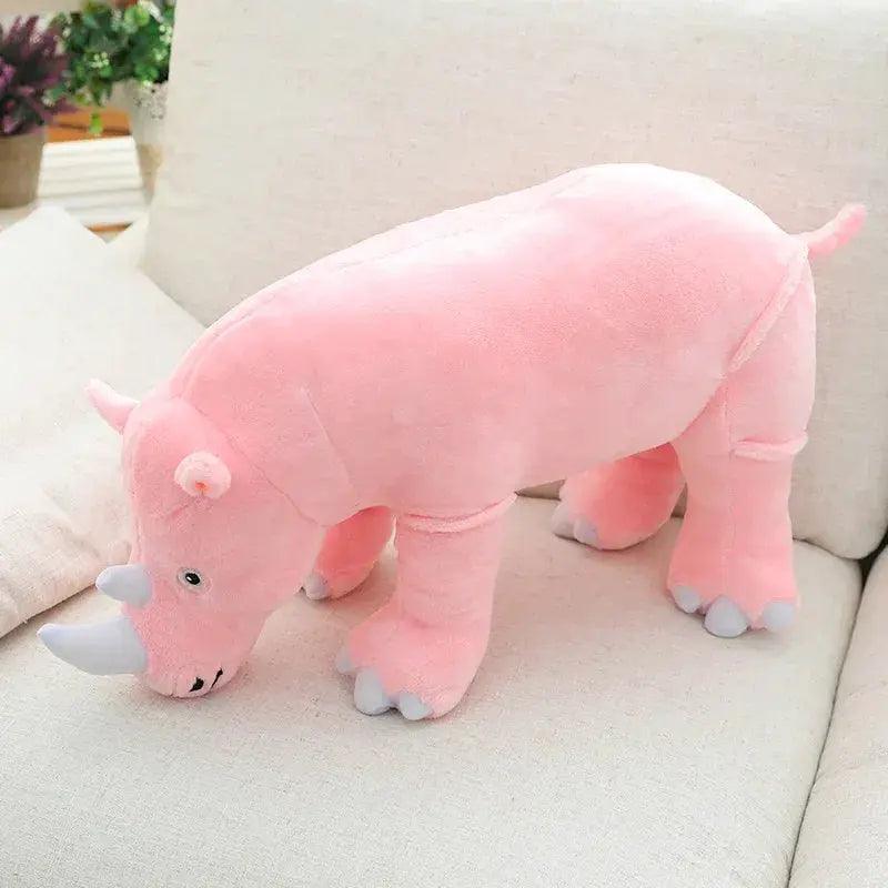  Giant Plush Rhinoceros Toy With Lifelike Comfort Pillow -  ToylandEU™