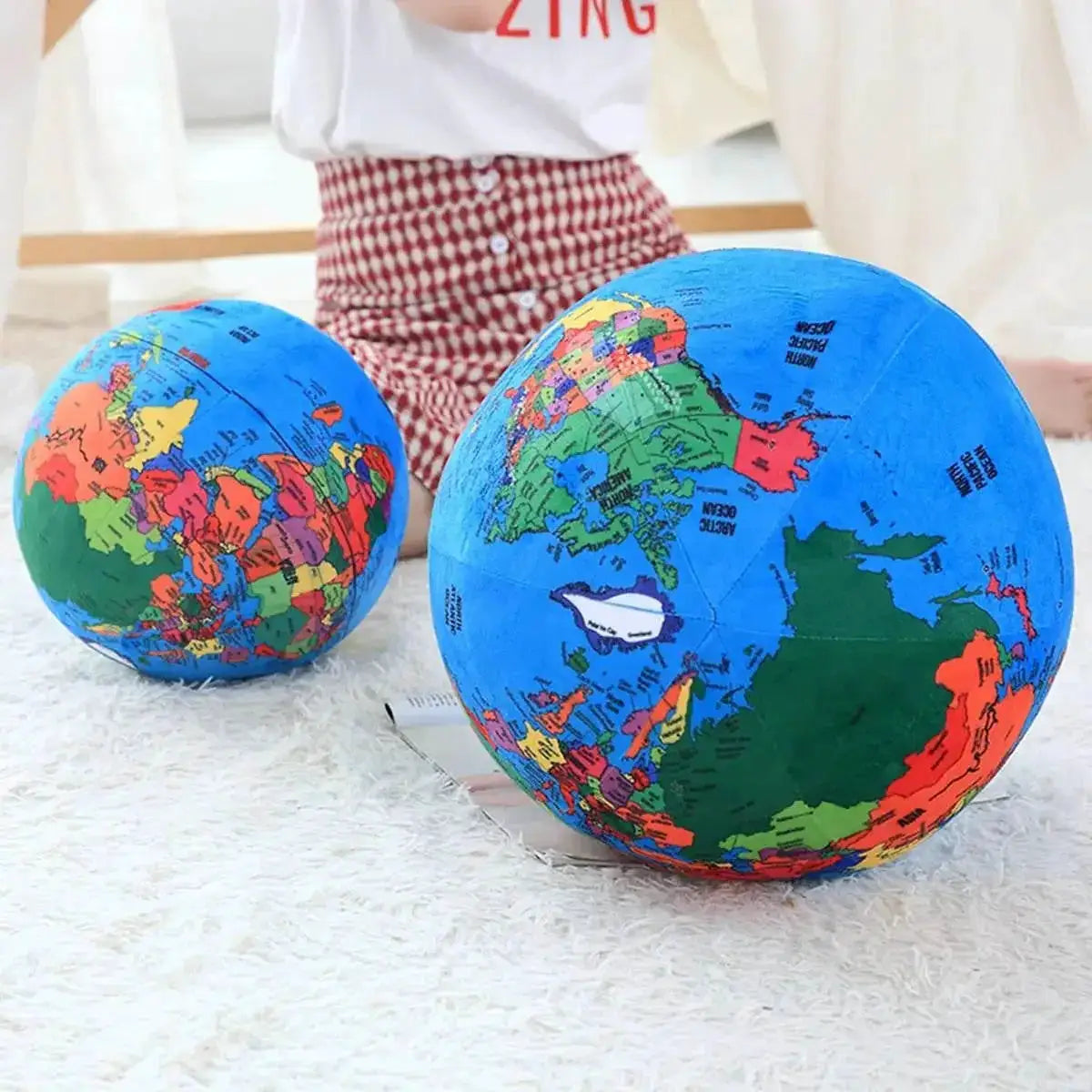 Plush Globe Toy 25 To 32cm Terrestrial Kawaii Gift For Kids - ToylandEU