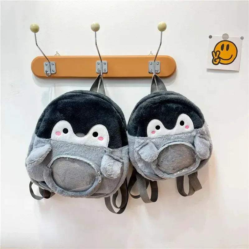 Plush Harajuku Ita Bag Backpack With Penguin Figure Charm - ToylandEU