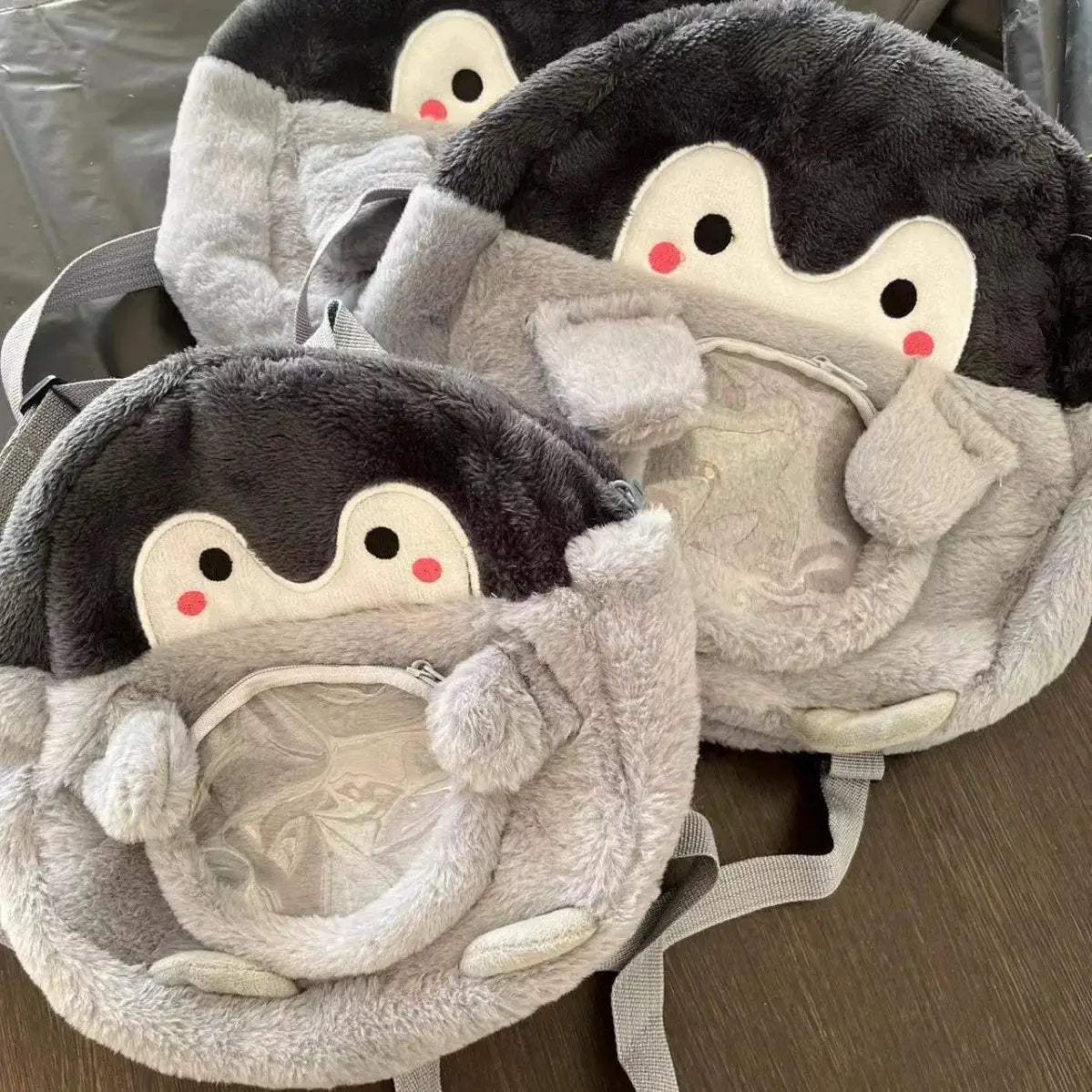Plush Harajuku Ita Bag Backpack With Penguin Figure Charm - ToylandEU