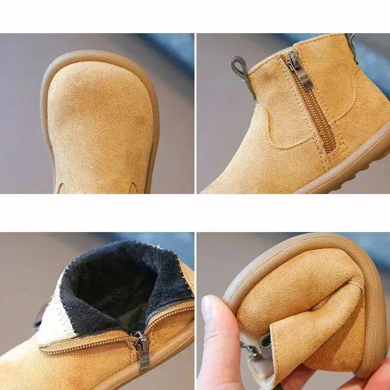  Kids Ankle Boots Winter Warmth Anti Slip Plush Lining -  ToylandEU™