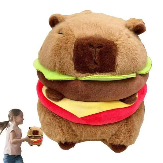  Kawaii Capybara Hamburger Plush Pillow - Cuddly Decor for All Ages -  ToylandEU™