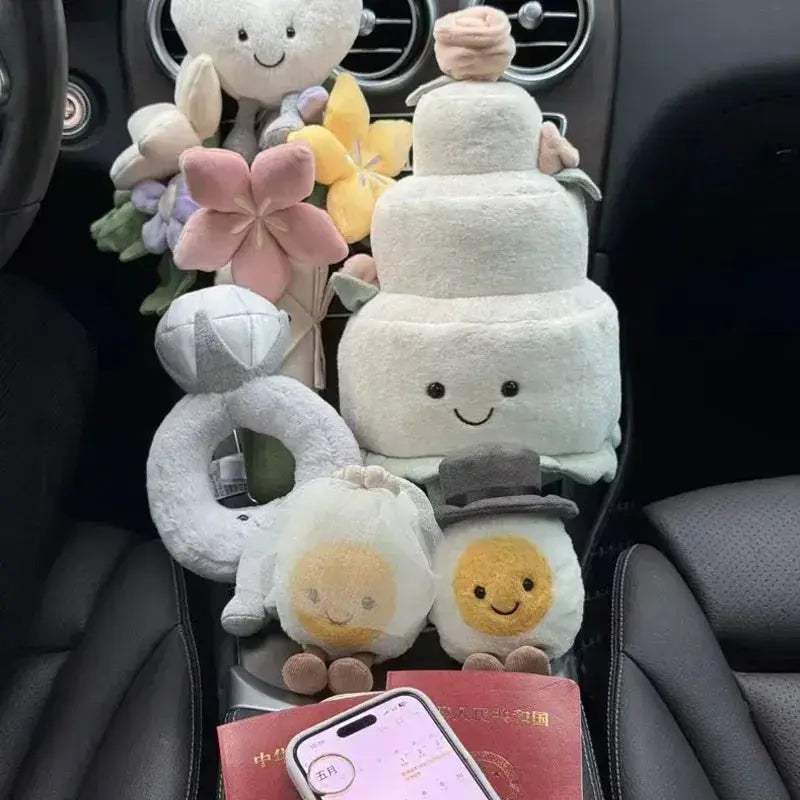 Plush Rose Bouquet Toy Soft Huggable Desk Decor Gift - ToylandEU
