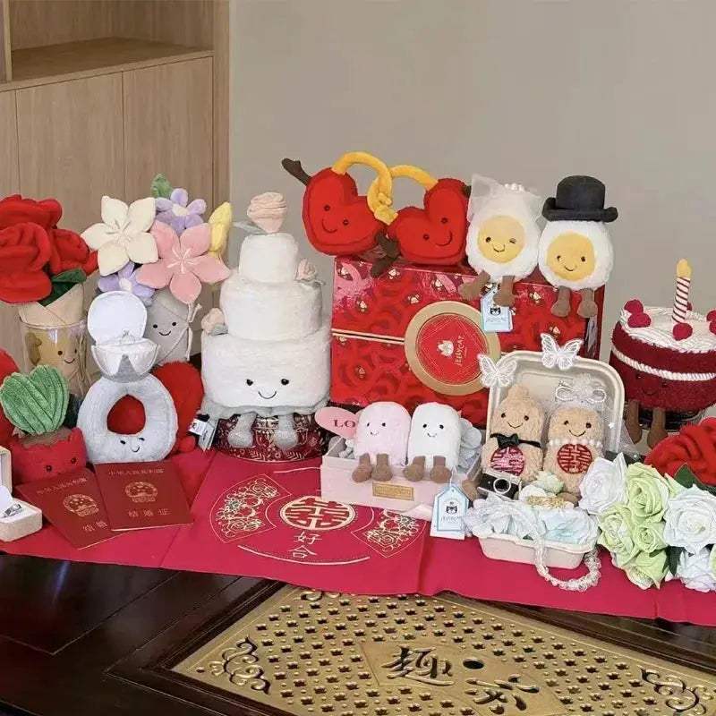 Plush Rose Bouquet Toy Soft Huggable Desk Decor Gift - ToylandEU