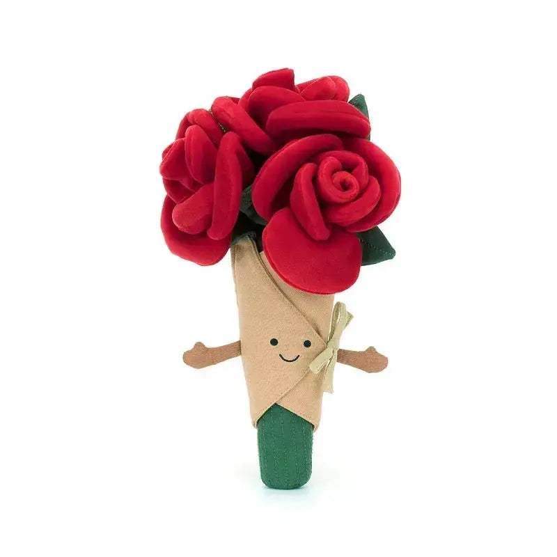 Plush Rose Bouquet Toy Soft Huggable Desk Decor Gift - ToylandEU