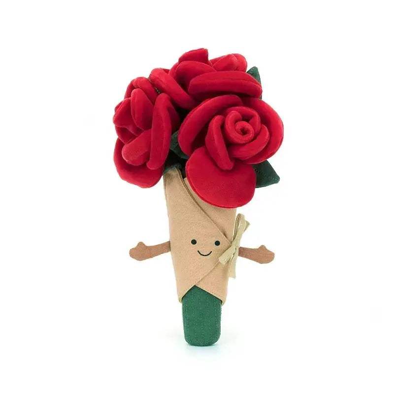 Plush Rose Bouquet Toy Soft Huggable Desk Decor Gift - ToylandEU