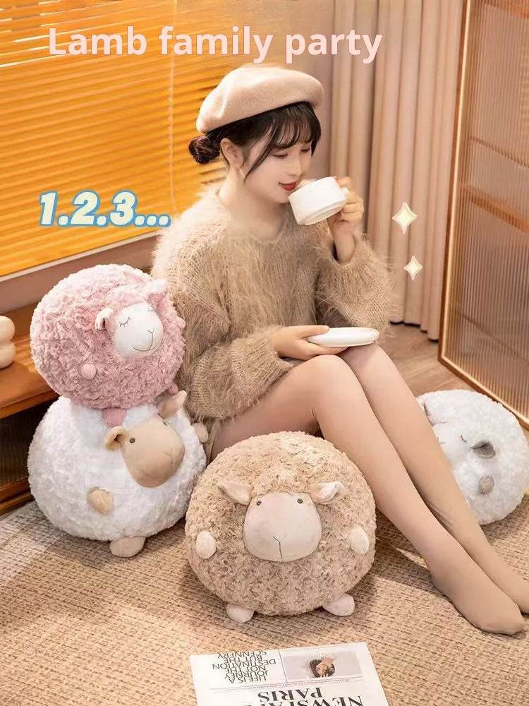 Plush Sheep Doll for Christmas and Thanksgiving Gift Cute Animal Toy Soft Ball 28cm - ToylandEU