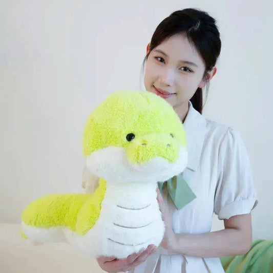  Plush Snake Toy Cute Green For Kids Soft Coiled Friend -  ToylandEU™
