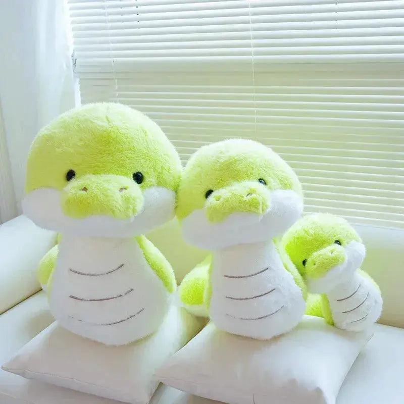  Plush Snake Toy Cute Green For Kids Soft Coiled Friend -  ToylandEU™