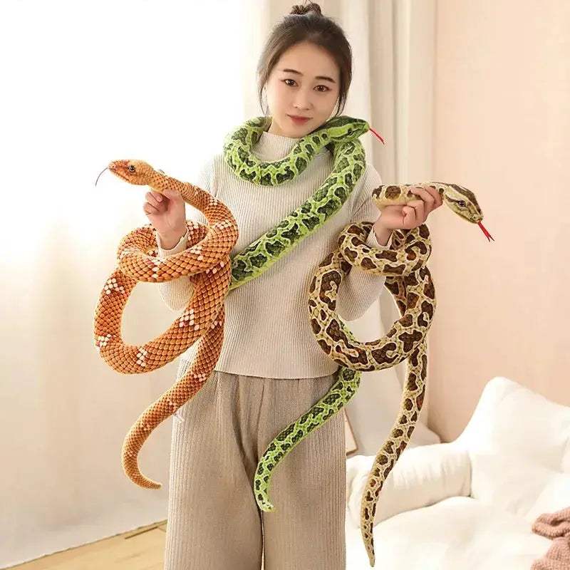 Plush Snake Toy Python Realistic Fake Snake Gift For Kids - ToylandEU