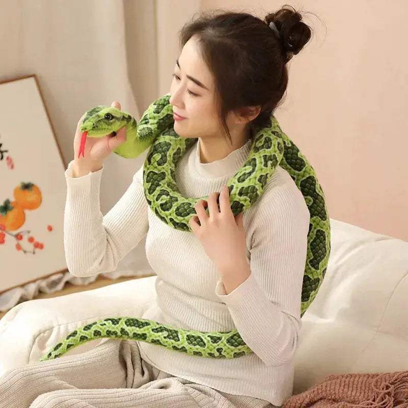 Plush Snake Toy Python Realistic Fake Snake Gift For Kids - ToylandEU
