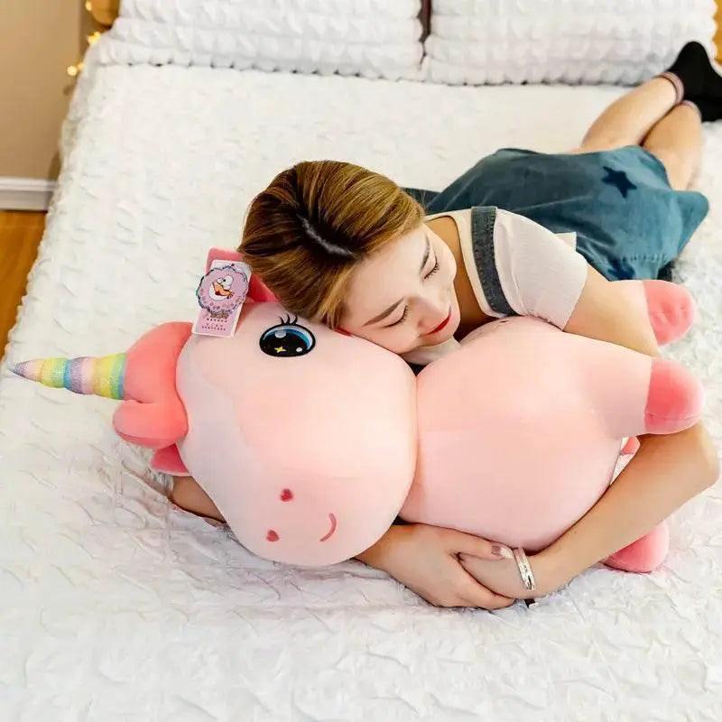  Cartoon Anime Plush Toy Cute Unicorn Pink Embroidery Pony Pillow for Room Decoration Girl Birthday Gift -  ToylandEU™