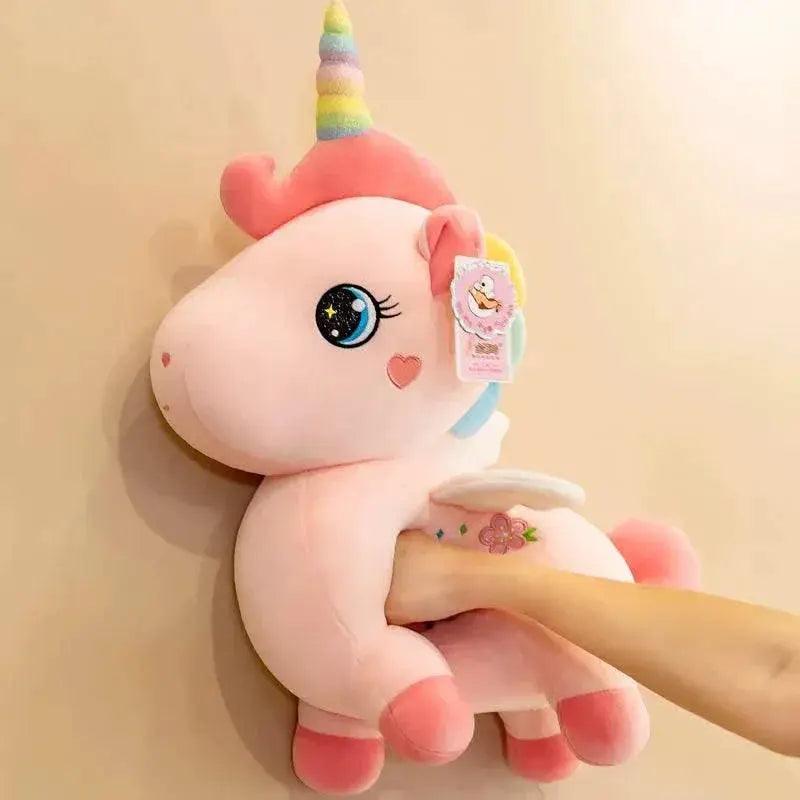  Cartoon Anime Plush Toy Cute Unicorn Pink Embroidery Pony Pillow for Room Decoration Girl Birthday Gift -  ToylandEU™