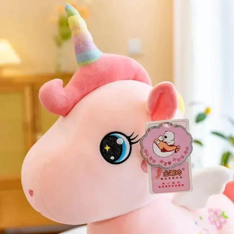  Cartoon Anime Plush Toy Cute Unicorn Pink Embroidery Pony Pillow for Room Decoration Girl Birthday Gift -  ToylandEU™