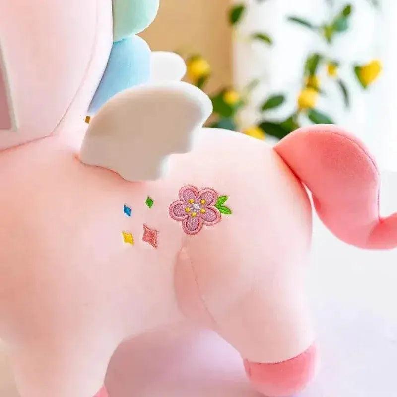  Cartoon Anime Plush Toy Cute Unicorn Pink Embroidery Pony Pillow for Room Decoration Girl Birthday Gift -  ToylandEU™