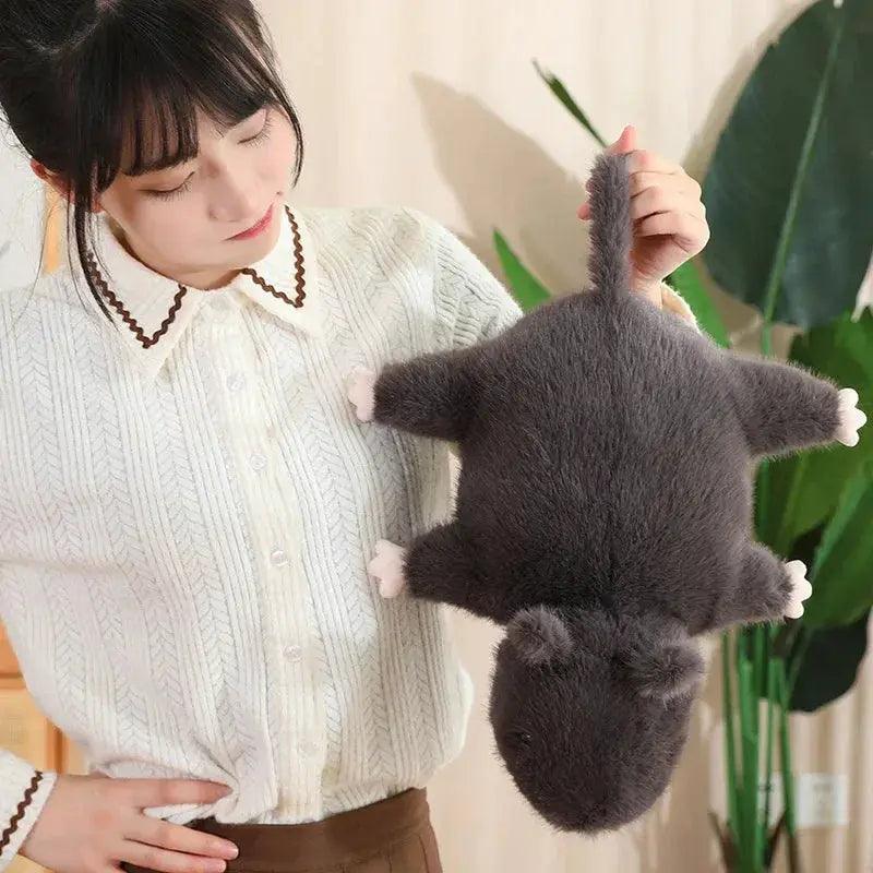  Large Black Mouse Plush Toy With Pillow Comfort Decor -  ToylandEU™