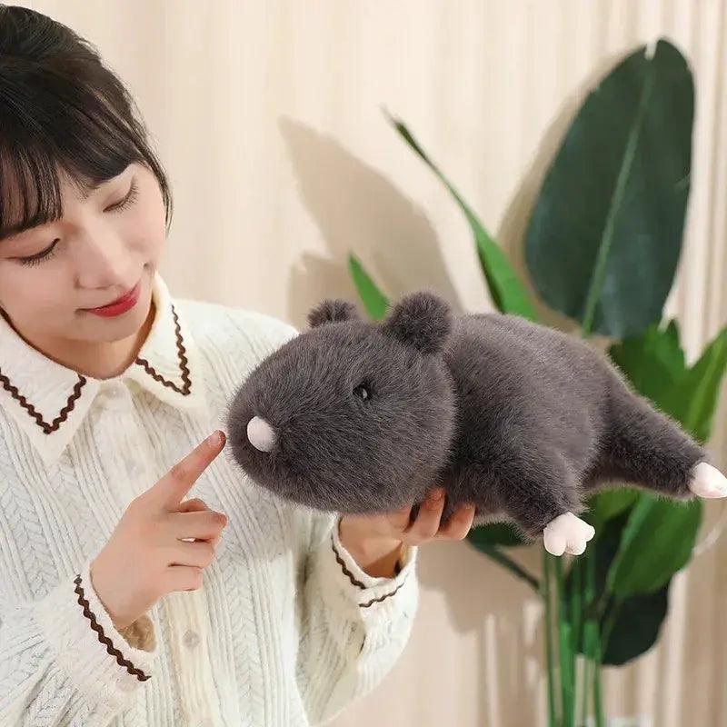  Large Black Mouse Plush Toy With Pillow Comfort Decor -  ToylandEU™