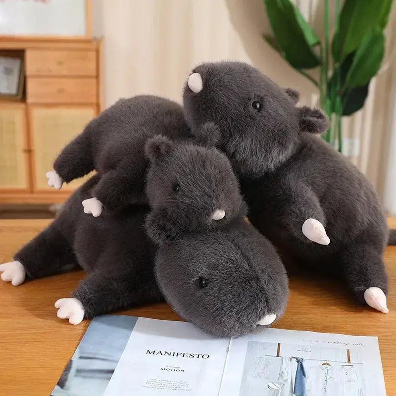  Large Black Mouse Plush Toy With Pillow Comfort Decor -  ToylandEU™