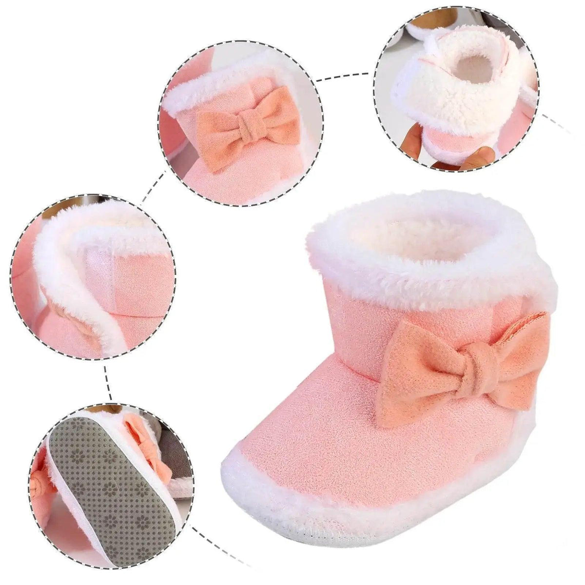  Adorable Winter Plush Snow Booties for Newborns - Cute Cartoon Toddler Warm Shoes for First Walkers -  ToylandEU™