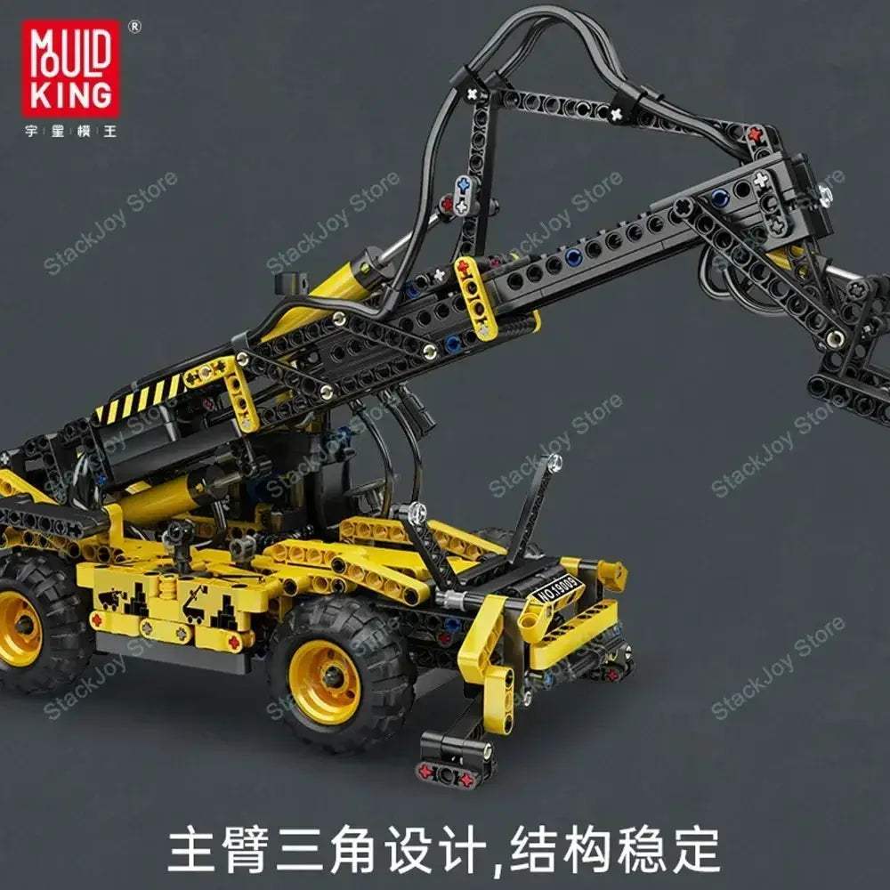 Pneumatic Forklift Building Set For Adults With Telescopic Arm - ToylandEU