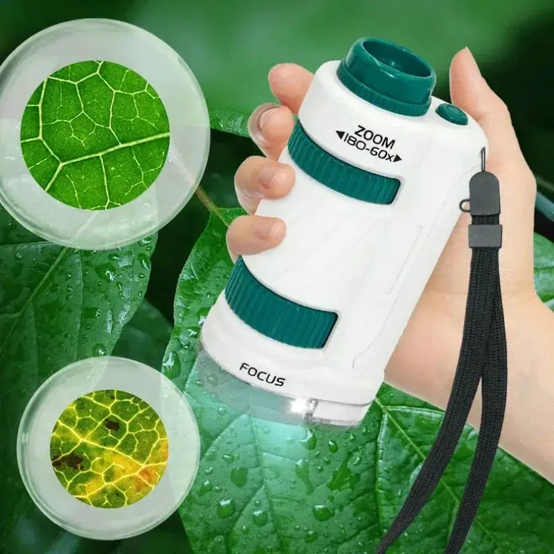Pocket Microscope For Kids With LED Light 60x Magnification - ToylandEU