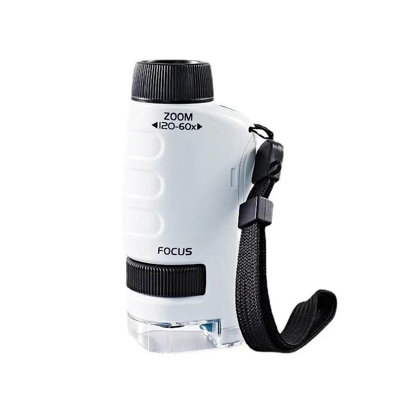 Pocket Microscope Kids Science Toy Kit 60-120x Mini Handheld Microscope with LED Light - ToylandEU