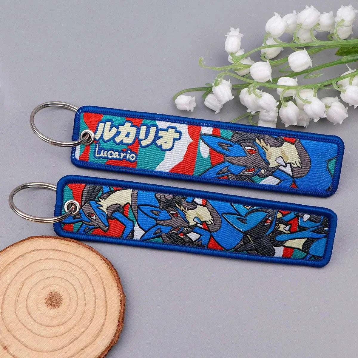  Pokémon Embroidered Keychain For Car Keys And Bags Cute 