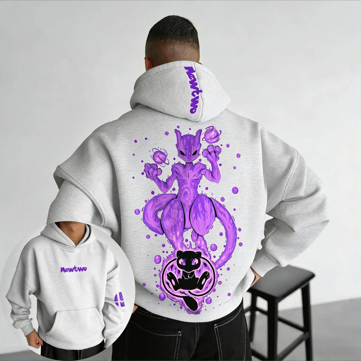 Pokémon Mewtwo Hoodie | Graphic Cotton | Toylandeu™
