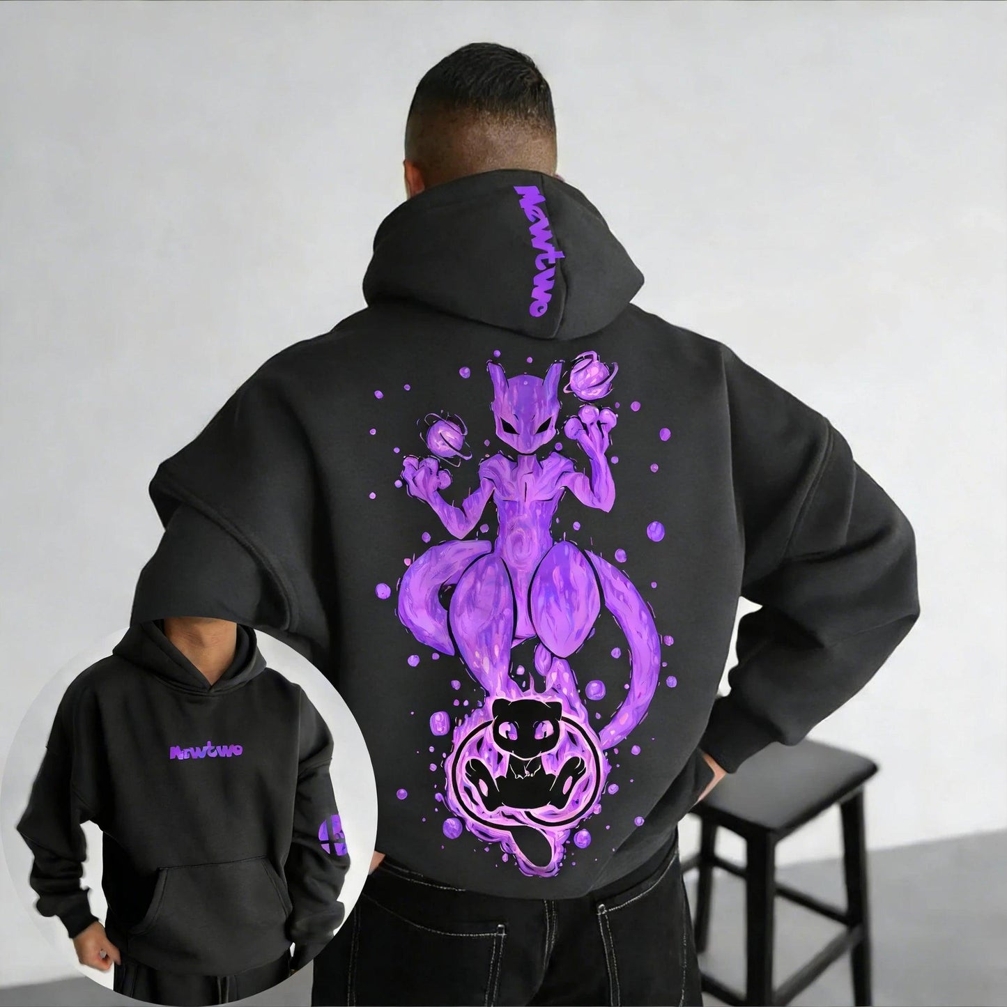 Pokémon Mewtwo Hoodie | Graphic Cotton | Toylandeu™